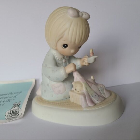 Vintage Precious Moments Dawn's Early Light Girl Collectible Porcelain Figurine - Picture 1 of 10